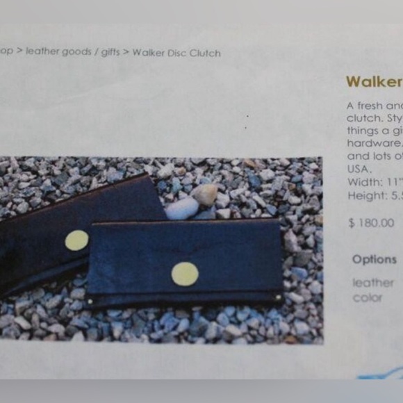 ⚫️ Ṁȯṡṡ Ṁi̇l̇l̇ṡ LEATHER Walker Disc Clutch ⚫️ - Picture 2 of 7